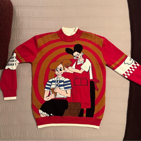 Ms and Dn Sweaters - Ms and Dn Vintage sweater Interesting Hairstyle Art Design